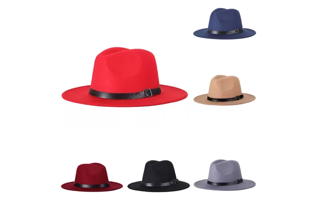 Xinwq Fedora Hat Solid Color Adjustable British Style Jazz Cap Costume Accessory Streetwear