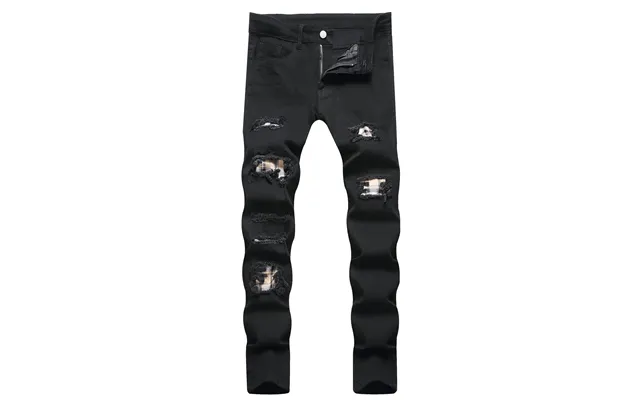 Zerrissene Jeans Für Herren Distressed-denim-hose Für Lässige Streetwear - Slim Fit