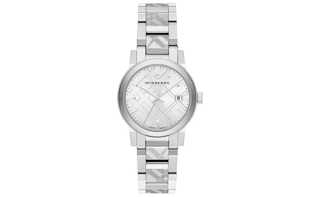 Burberry Bu9144 Silver Check Stamped Dial Women's Watch