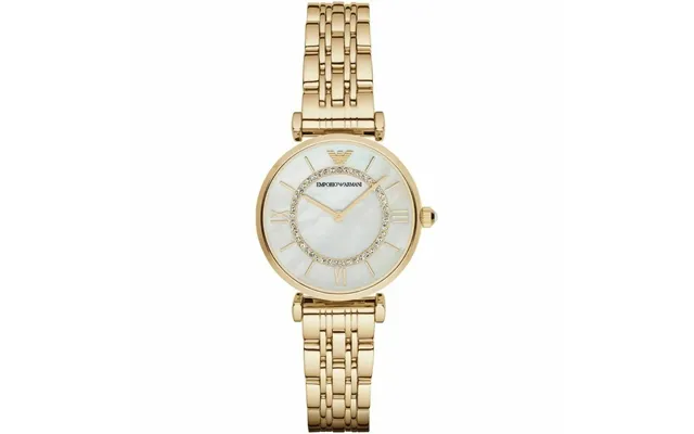 Emporio Armani Ar1907 Mother Of Pearl Dial Gold-tone Stainless Steel Ladies Watch