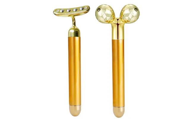 Electric Face Massage Roller - Golden 3d Roller Electric Facial Roller And T Shape Facial Roller Massager Kit