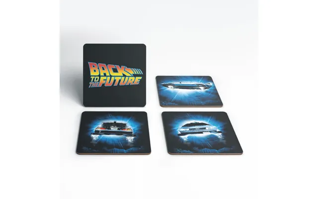 Back To The Future Delorean Time Machine Coaster Set