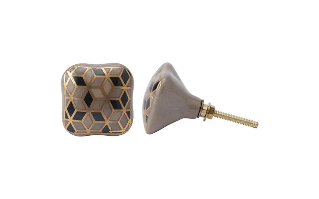 Black And Gold Ceramic Drawer Pull