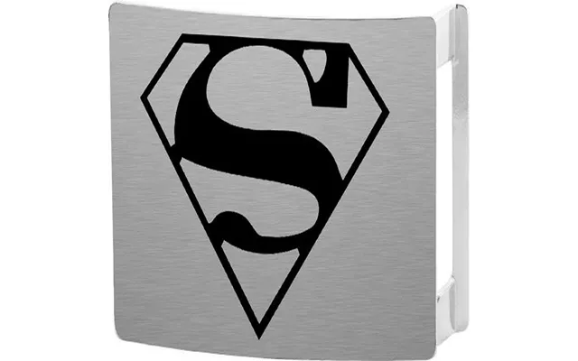 Buckle-down Dc Comics Superman Rock Star Belt Buckle - Brushed Silver Black