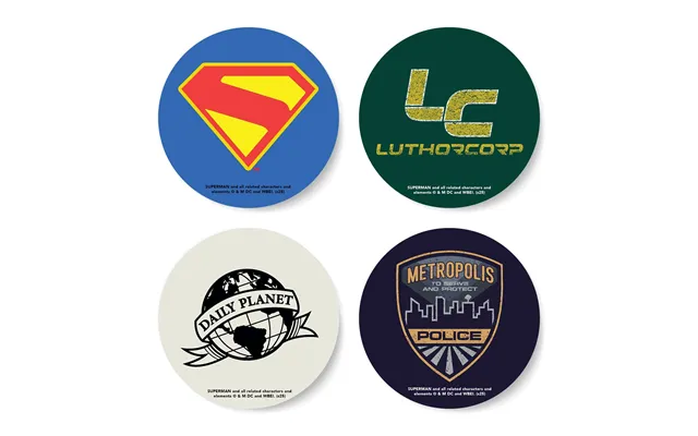 Dc Comics Superman Logo Round Coaster Set