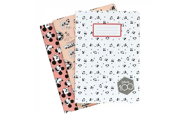 Disney Mickey 100th Anniversary Pack Of 3 A5 Notebooks