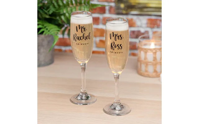 Friends Ross And Rachel Champagne Flutes