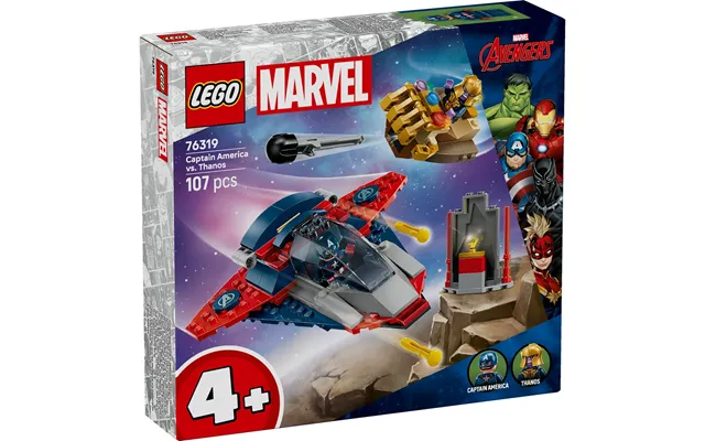 Lego Marvel Captain America Vs. Thanos - Super Hero Building Toy With Minifigures 76319