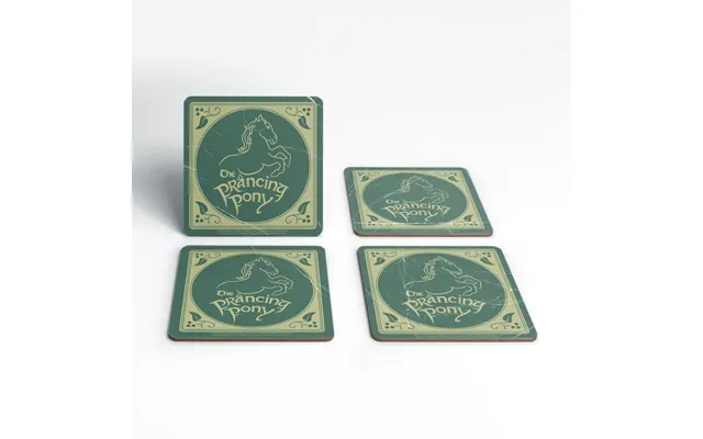 Lord Of The Rings The Prancing Pony Beer Mat Style Coaster Set