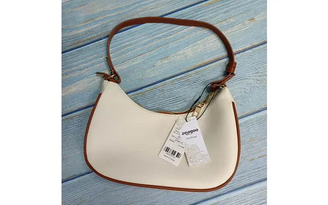 Women's Shoulder Bags Cute Hobo Tote Handbag Mini Clutch Purse With Zipper Closure - Beige