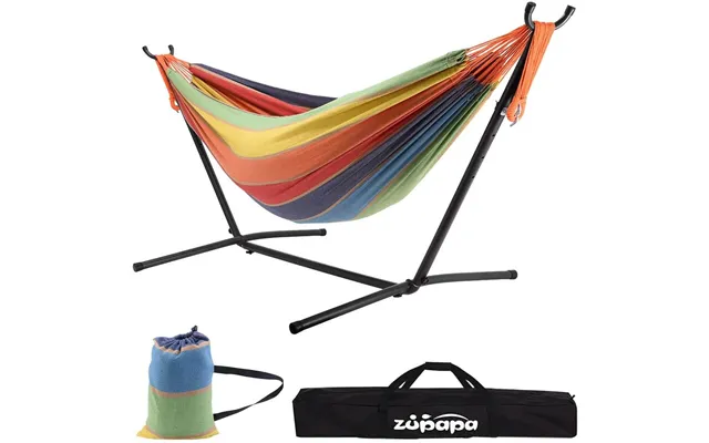 10 Ft Outdoor Hammock With Stand - Rainbow Color
