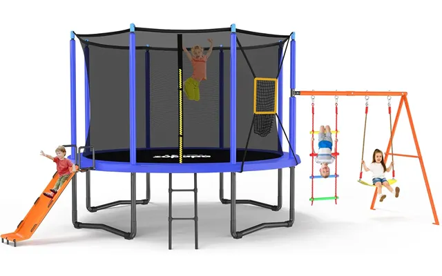 1200lbs Ultimate 5-in-1 Backyard 12ft Trampoline Adventure Park