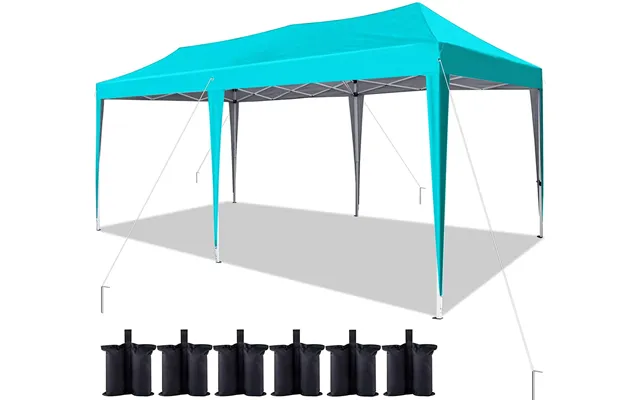 No-side 10'x20' Ez Pop Up Canopy Tent - Turquoise