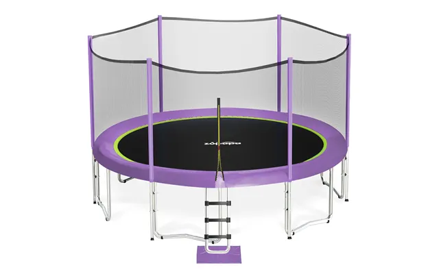 Zupapa 12ft Outdoor Trampoline With Enclosure Net - Purple
