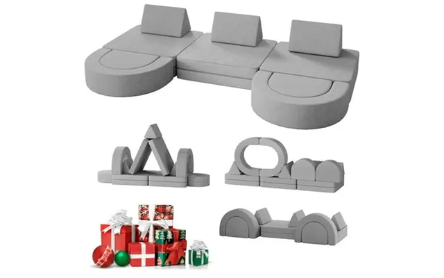 13 Pcs Large Kids Sofa With 2 Tunnels Deygia Toddler Couch Convertible Kids Sofa Couch Modular Kids Play Couch For Playr product image