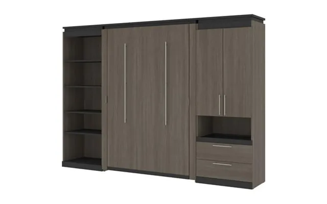 Atlin Designs 118 Full Murphy Bed With Multifunctional Storage In Bark Gray product image