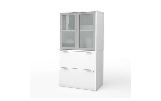 Bestar I3 Plus 2 Drawer Door File Cabinet In White product image