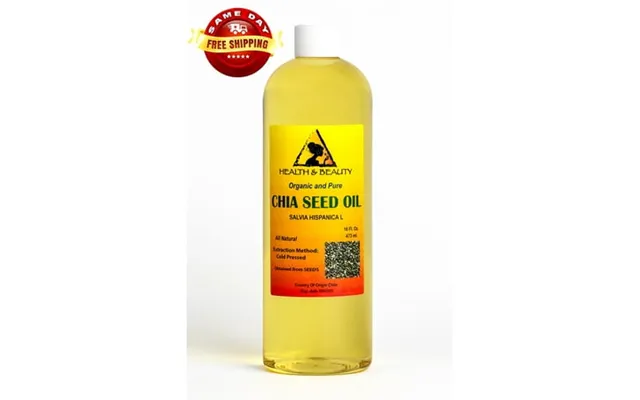 Chia Seed Oil Organic Unrefined Virgin Carrier Cold Pressed Natural Fresh 100% Pure 64 Oz product image