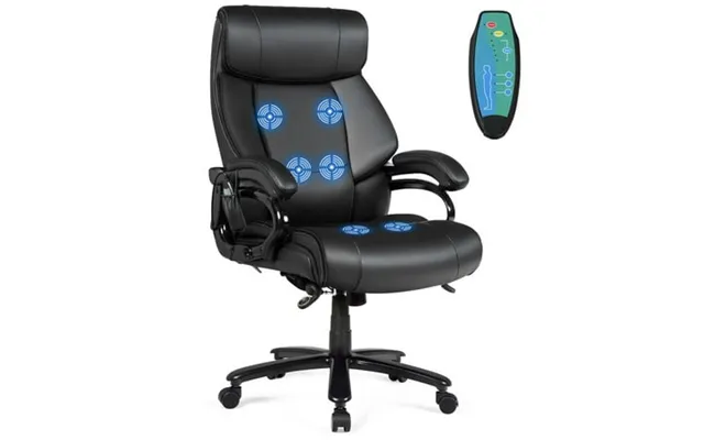 Costway Big And Tall Office Chair 500lbs With 6-point Massage Wide Seat & Padded Armrests product image