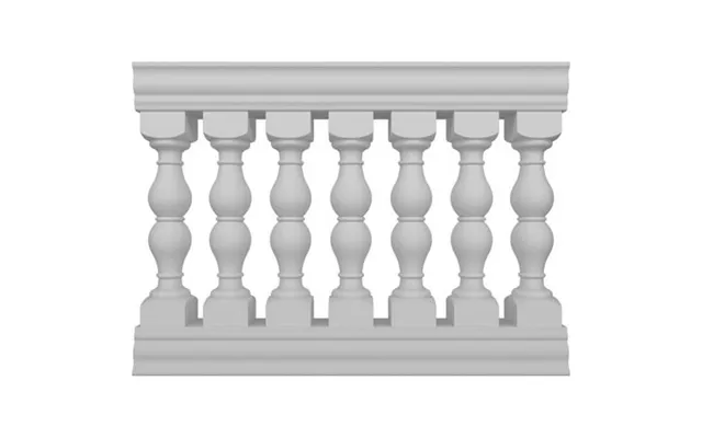 Ekena Millwork 38 H X 4 L Fiberthane Avalon Unassembled Balustrade Railing Kit Style G 6 7 8 On-center Spacing To Pass 4 product image