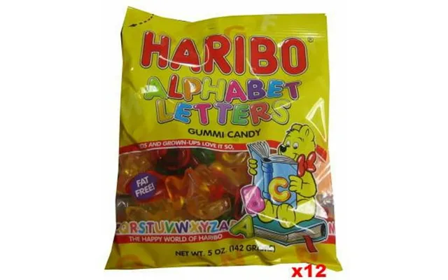 Haribo Alphabet Letters Gummi Candy Case 12 X 5oz Bags product image