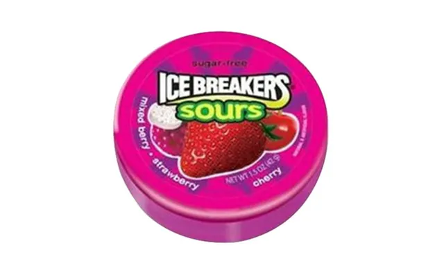 Ice Breakers Sugar Free Fruit Sours Mixed Berry - 1.5 Oz Tin 8 Tins 6 Pack product image