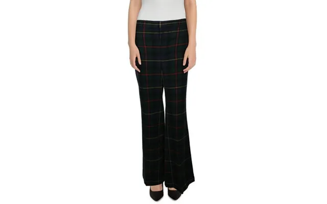 Lauren Ralph Lauren Womens High Rise Plaid Wide Leg Pants product image