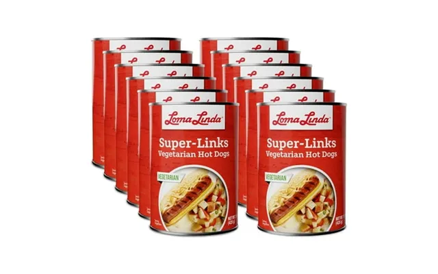 Loma Linda Super Links 15 Oz. 12 Pack - Meatless Hot Dogs product image