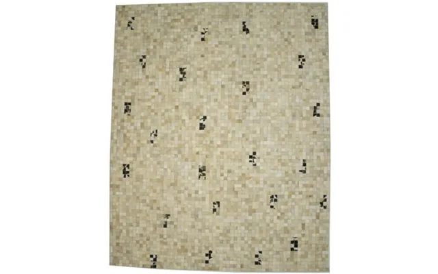 Multi Beige Brown Cowhide 8x10 Modern Leather Rug product image