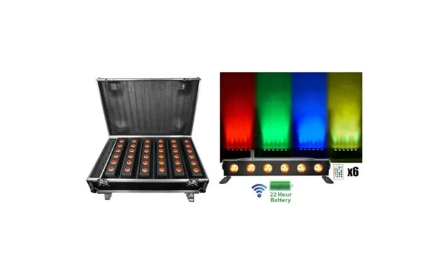 Rockville Best Strip 60 Pack Black 6 Battery Lights Wireless Dmx Charging Case product image