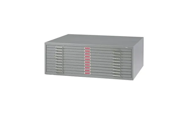 Safco 10 Drawer Flat Files Metal Cabinet For 30 X 42 Documents In Gray product image