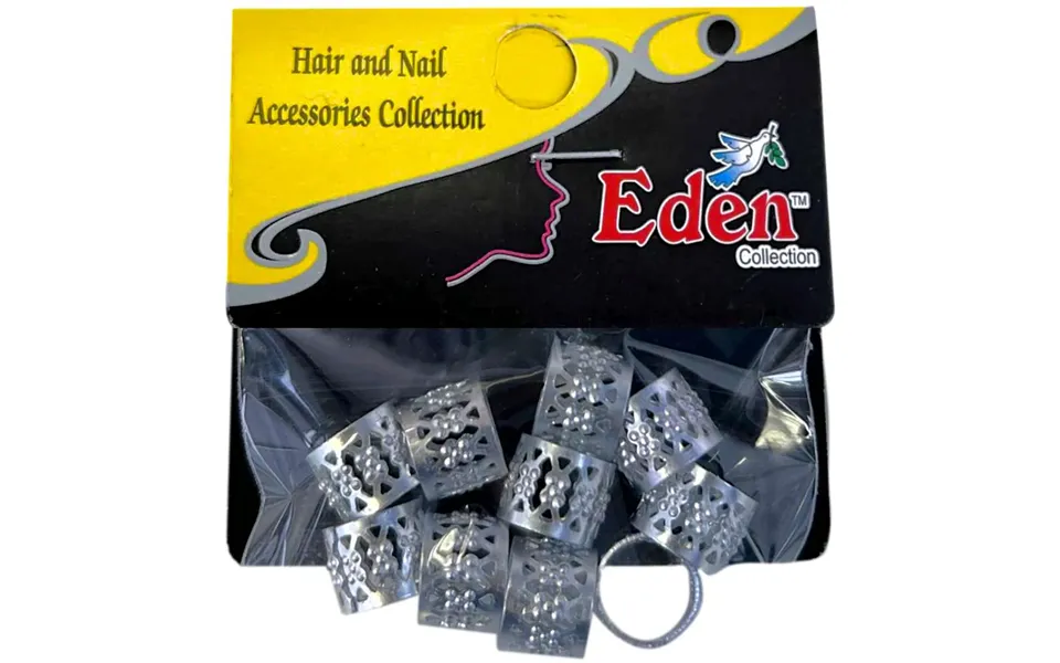Eden Hair Beads Sølv 10 Stk